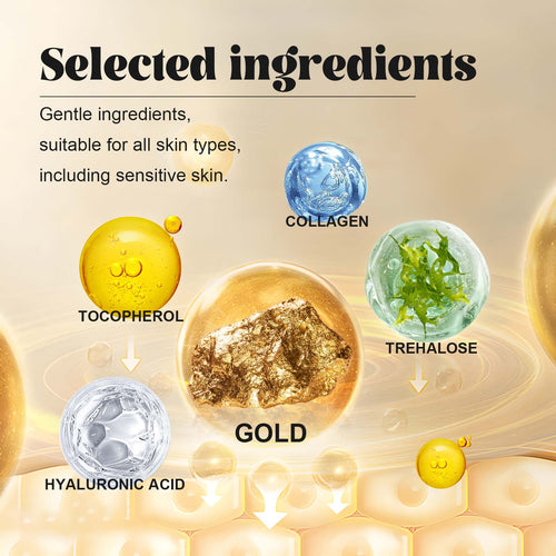 EELHOE 24K Gold Anti-Wrinkle Eye Mask, Moisturizing And Improving Eye Lines Brightening And Moisturizing Eye Skin Eye Care